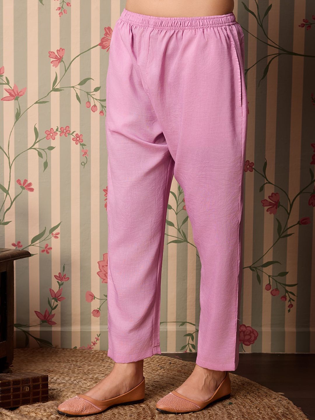 Ode by House of Pataudi Yoke Design Regular Thread Work Kurta with Trousers & With Dupatta - Distacart