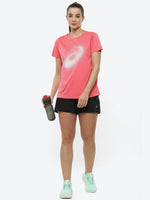 Thumbnail for ASICS Women Pink Brand Logo Printed BIG GRAPHIC SS Round Neck Sports Running T-shirt - Distacart