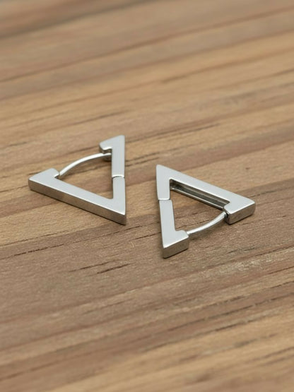 NVR Men's Silver Plated Geomatric Shaped Stud Earrings - Distacart
