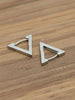 NVR Men's Silver Plated Geomatric Shaped Stud Earrings - Distacart