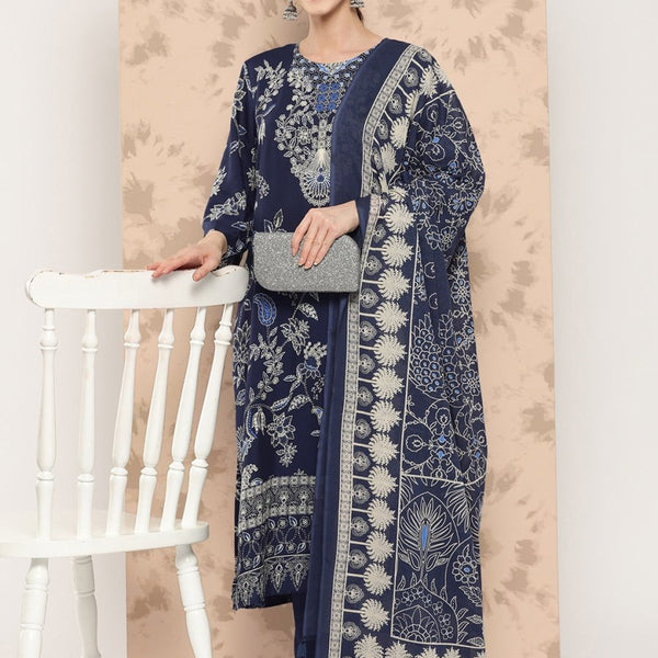 Anouk Ethnic Motifs Printed Kurta with Trousers & Dupatta - Distacart