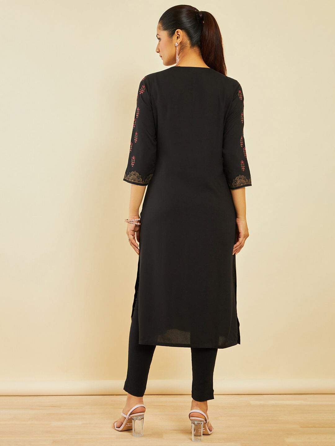 Soch Ethnic Motifs Printed Straight Kurta - Distacart