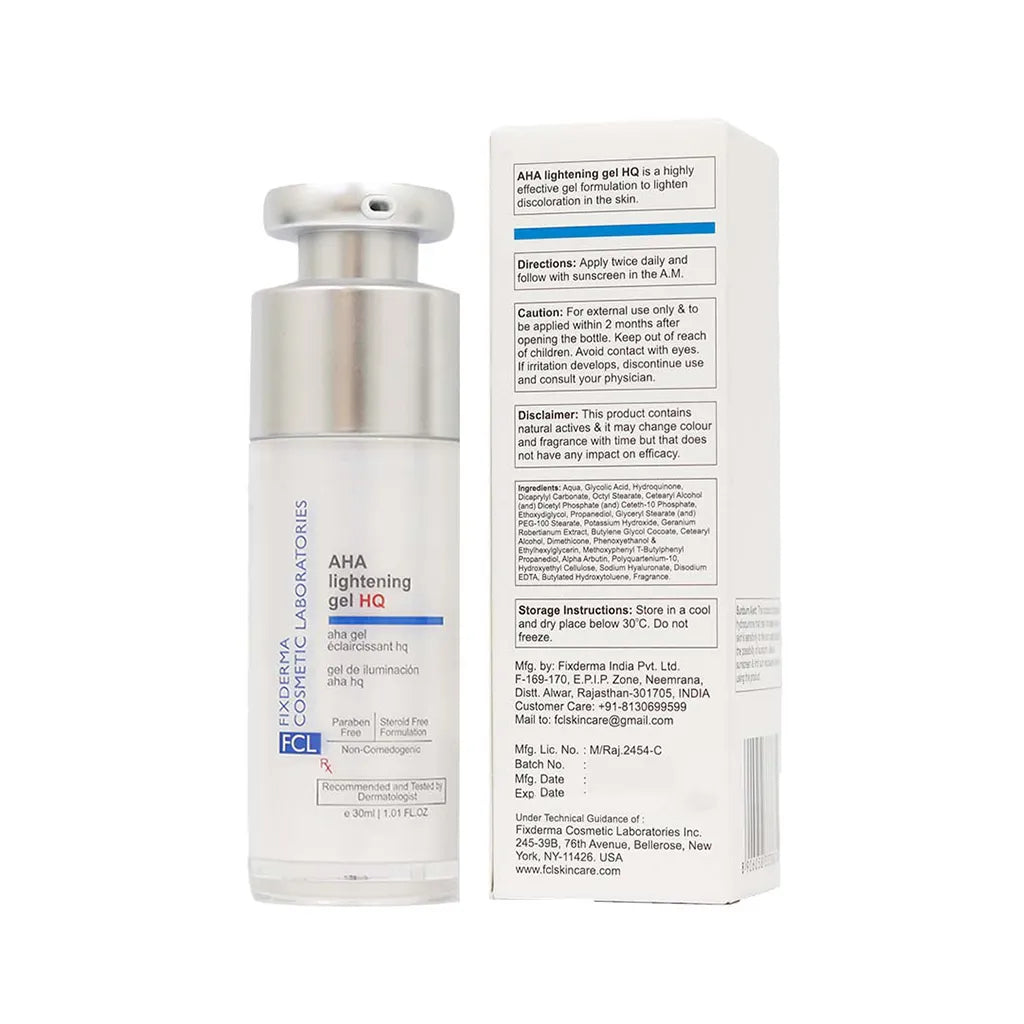 Fixderma AHA Lightening Gel HQ - Distacart