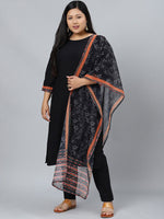 Thumbnail for Sztori Plus Size Ethnic Motifs Printed Regular Kurta with Trousers & With Dupatta - Distacart
