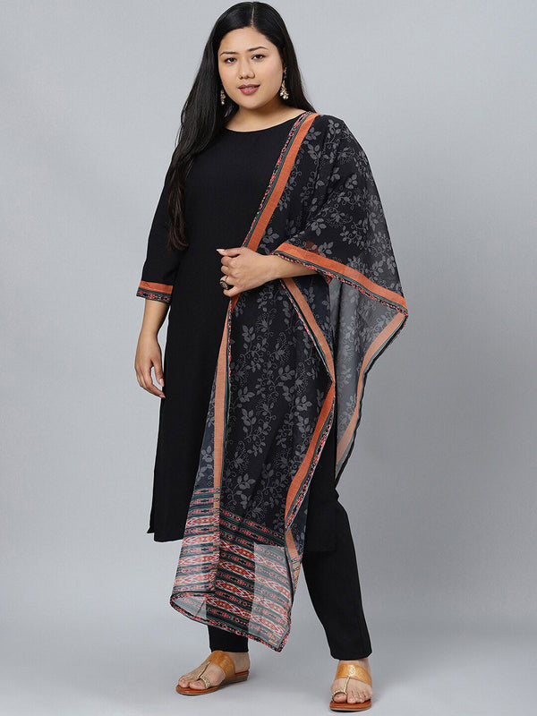 Sztori Plus Size Ethnic Motifs Printed Regular Kurta with Trousers & With Dupatta - Distacart