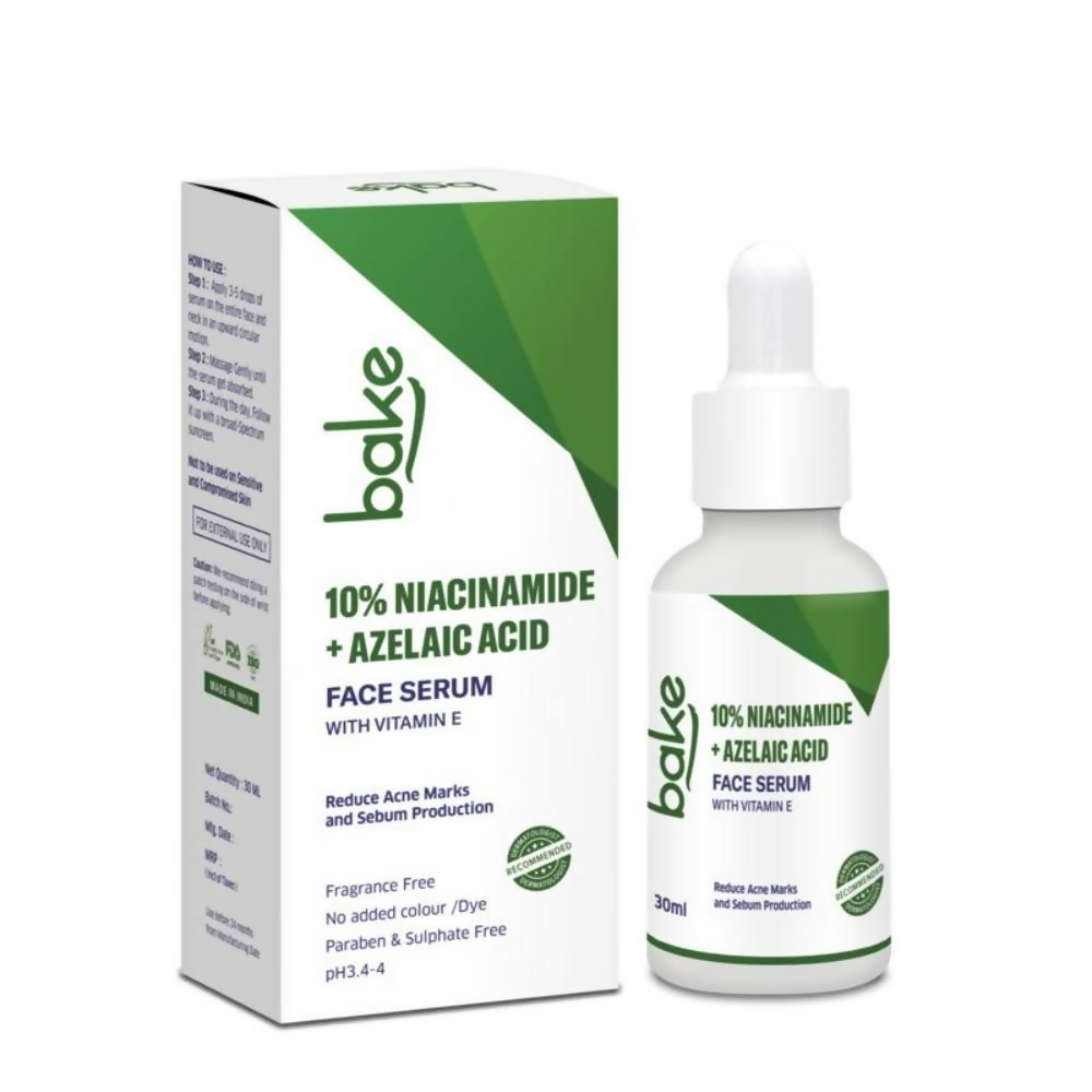Bake 10% Niacinamide & Azelaic Acid Face Serum With Vitamin E - Distacart