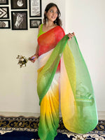 Thumbnail for Anouk Embellished Sequinned Pure Georgette Designer Saree - Distacart