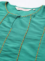 Thumbnail for All About You Women Keyhole Neck A-Line Kurta & Dupatta - Distacart