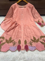 Thumbnail for Teeya Creation Women's Lavender Embroidered Kurti Set - Dista