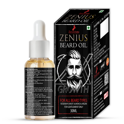 Zenius Beard Oil for Patchy Beard and Hair Growth - Dista