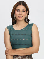 Thumbnail for Astita Linen Cotton Sea Green Saree