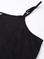 Thumbnail for Anouk Women Black Solid Sleeveless Pure Cotton Kurta with Trousers & Dupatta - Distacart