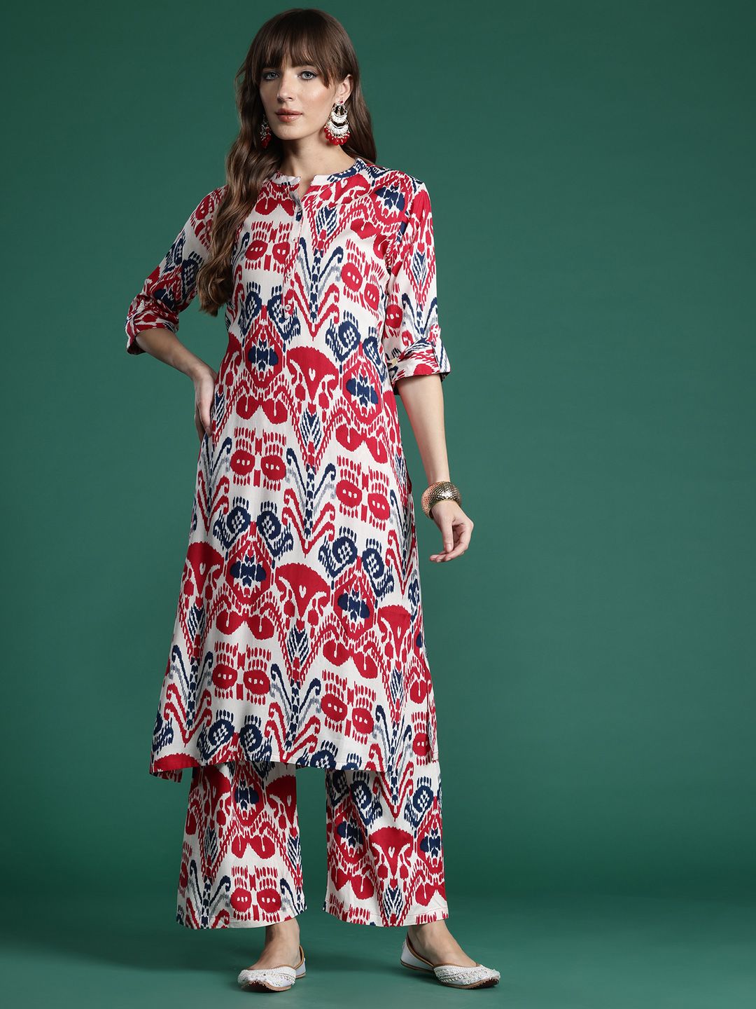 Indo Era Ethnic Motifs Printed Kurta with Palazzos