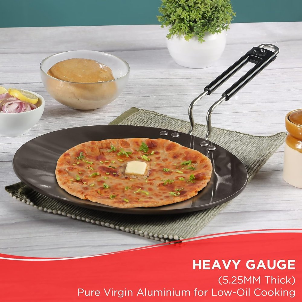 Vinod Black Pearl Plus Hard Anodised Roti/Paratha/Phulka Tawa - Dista