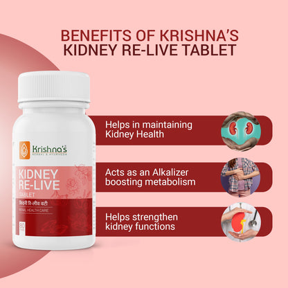 Krishna'S Herbal & Ayurveda Kidney Re-Live Tablets - Distacart