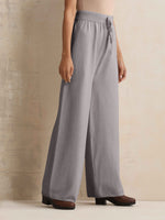 Thumbnail for trueBrowns Grey Woollen Flared Pants