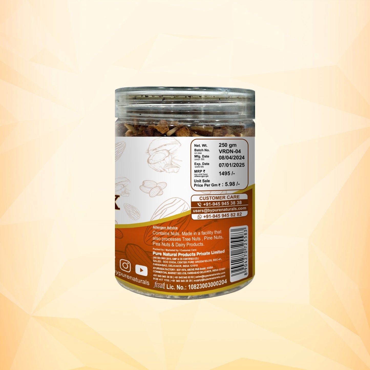 byPureNaturals Dietary Nuts Mix Vegan Roasted - Dista