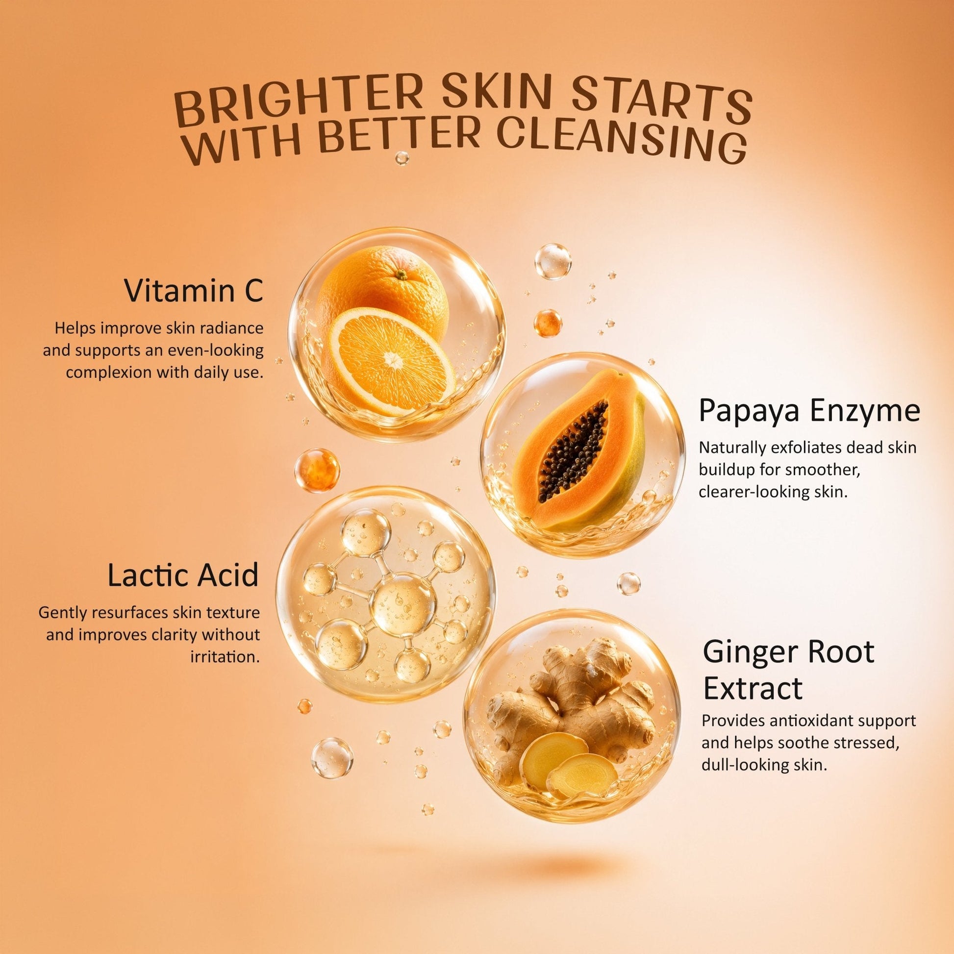 Velleja De-Tan & Exfoliating Face Wash | Vitamin C Tan Removal & Brightening Face Cleanser - Dista
