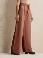Thumbnail for trueBrowns Peach Woollen Flared Pants