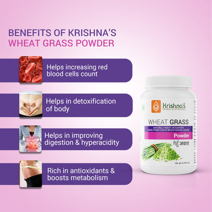 Krishna'S Herbal & Ayurveda Wheatgrass Powder - Distacart