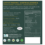 Thumbnail for Luxmi Estates Astounding Ashwagandha – Certified Organic Herbal Infusion - Dista