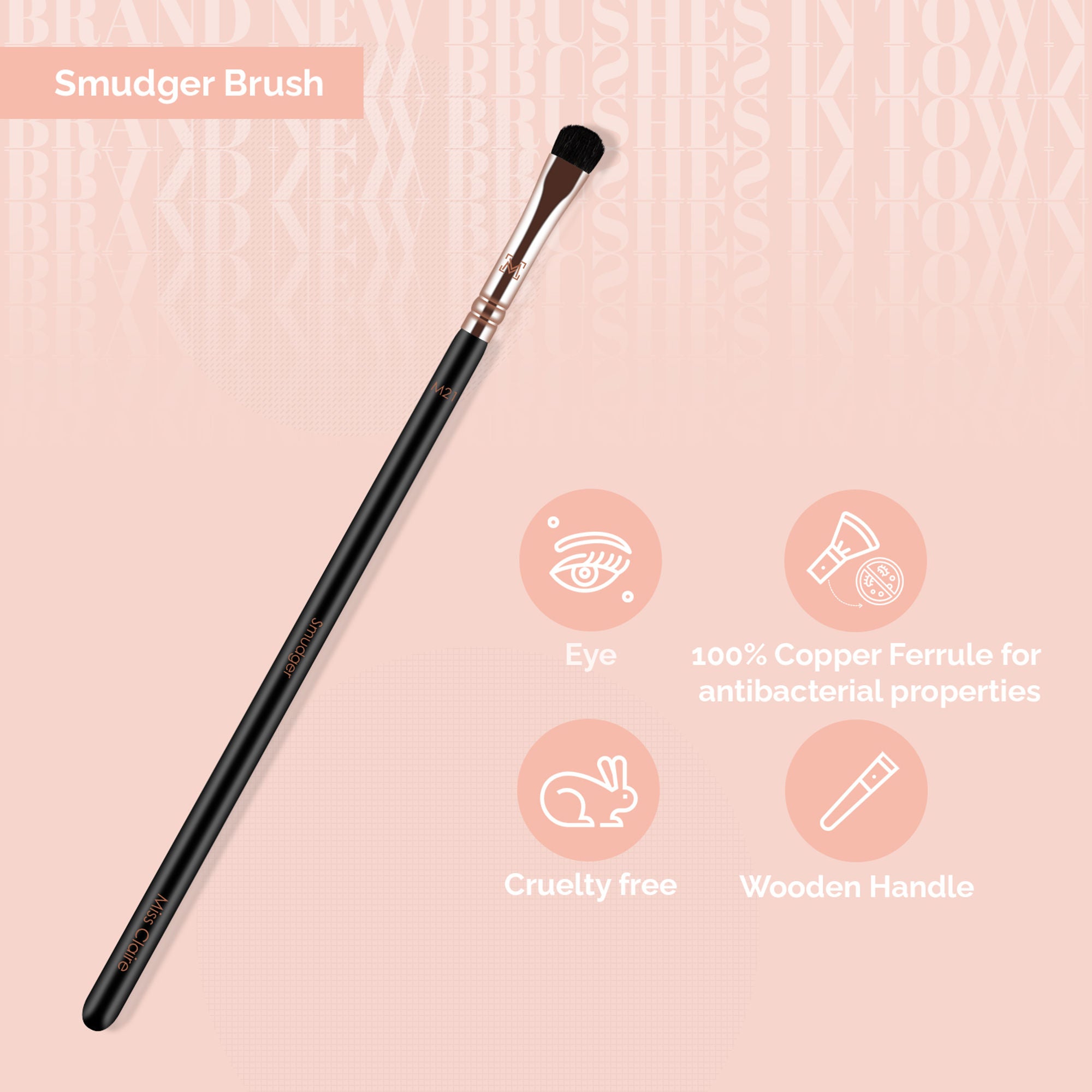 Miss Claire M21 - Smudger Brush - Rose Gold - Distacart