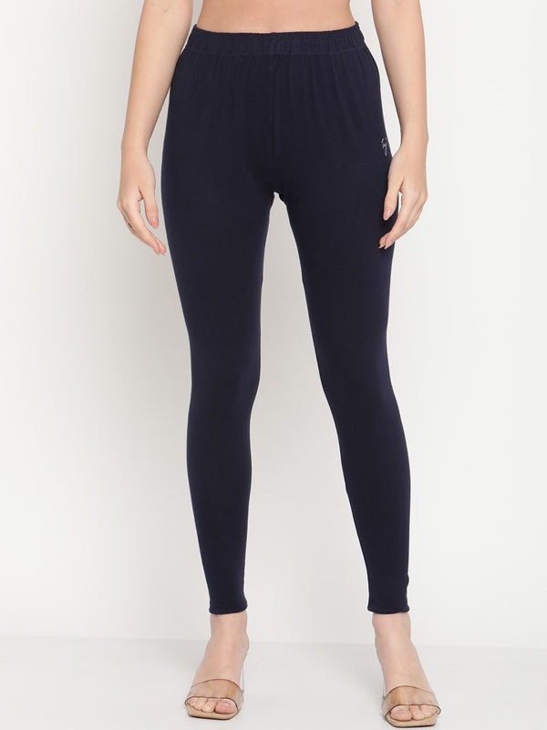 TAG 7 Women Pack Of 2 Solid Comfort-Fit Ankle-Length Leggings - Distacart