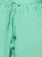 Thumbnail for ADA Women Green & Off-White Chikankari Embroidered Sustainable Kurti with Dhoti Pants - Distacart