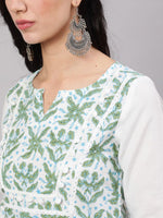 Thumbnail for Aks Tropical Printed Bell Sleeves Kurta - Distacart