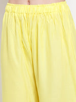 Thumbnail for TAG 7 Women Yellow Solid Flared Ethnic Palazzos