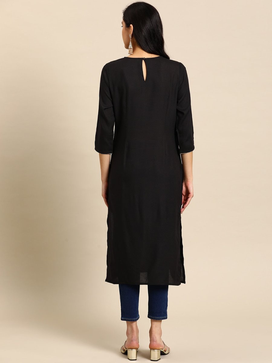 All About You Women Floral Embroidered Kurta - Distacart
