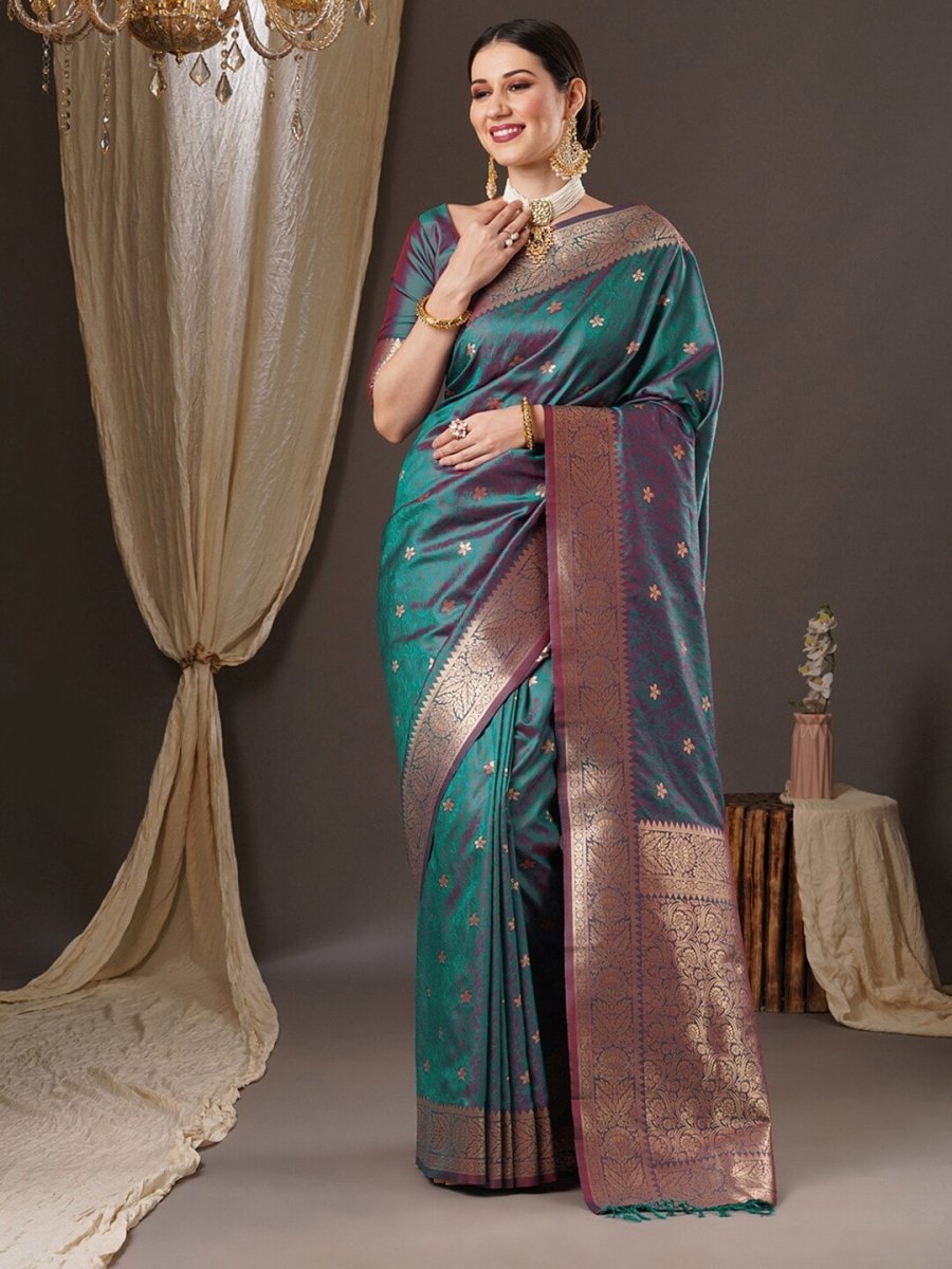 Anouk Woven Design Zari Banarasi Saree - Distacart
