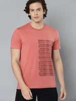 Thumbnail for Alcis Men Pink Typography Printed Slim Fit Running T-shirt - Distacart
