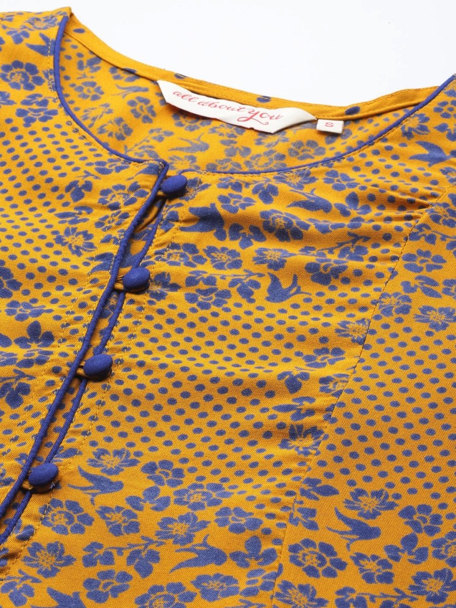 All About You Women Printed Regular Kurta with Palazzos - Distacart