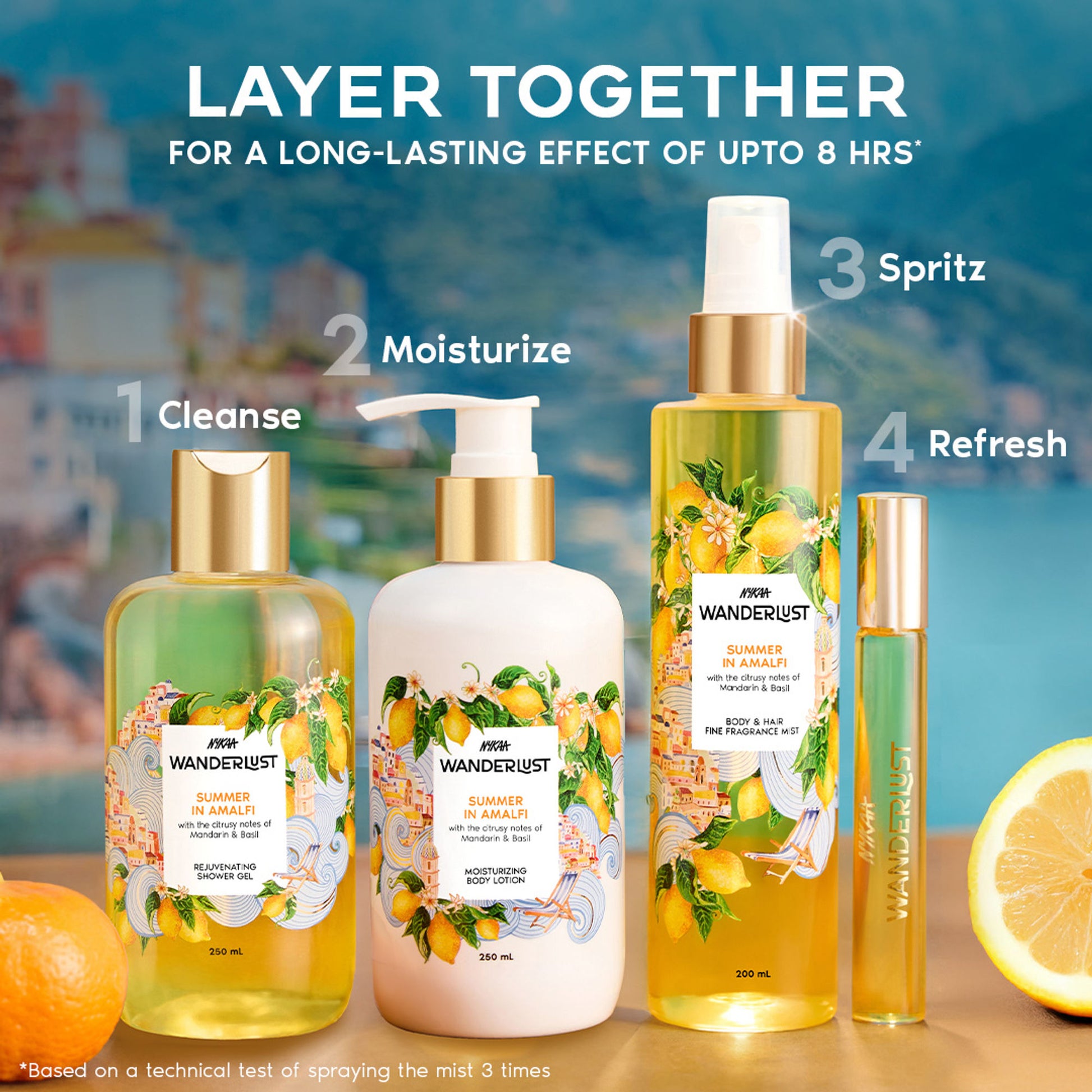 Wanderlust Shower Gels - Summer In Amalfi - Distacart