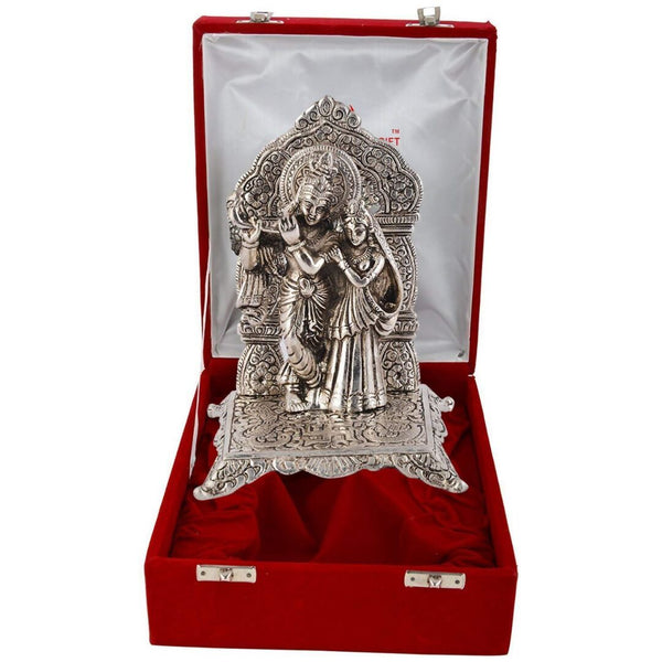 International Gift Silver Plated Radha Krishna Idol - Distacart