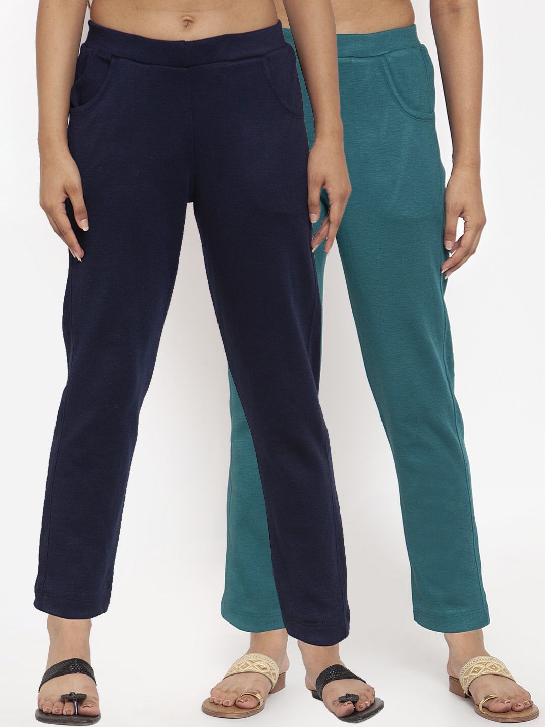 TAG 7 Women Pack of 2 Wool Blend Ankle-Length Leggings Pants - Distacart