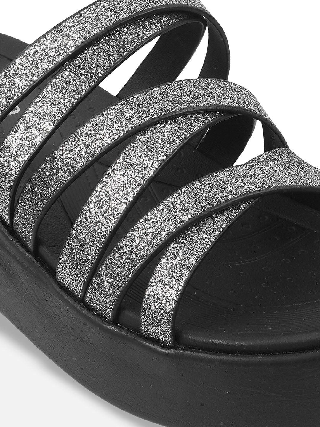 Metro Strappy Embellished Flatform Heels