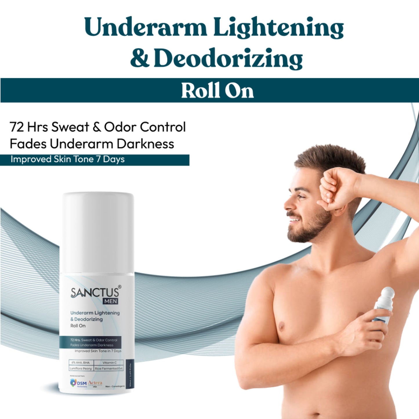 SANCTUS 6%AHA BHA Underarm Roll On For Men - Distacart