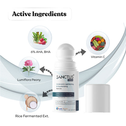 SANCTUS 6%AHA BHA Underarm Roll On For Men - Distacart