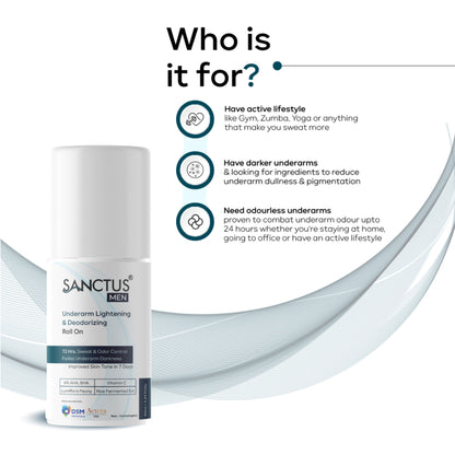 SANCTUS 6%AHA BHA Underarm Roll On For Men - Distacart