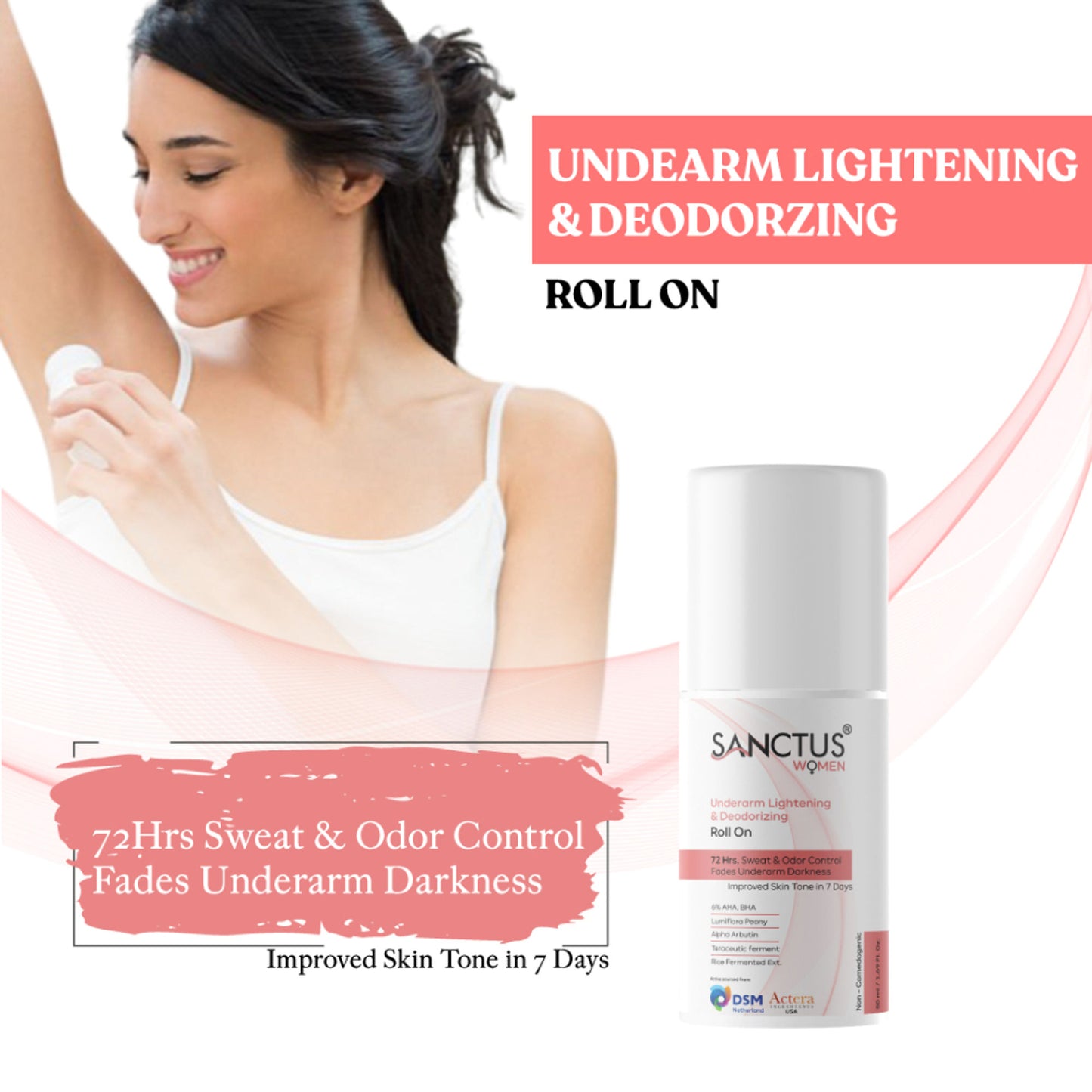 SANCTUS 6%AHA BHA Underarm Roll On For Women - Distacart
