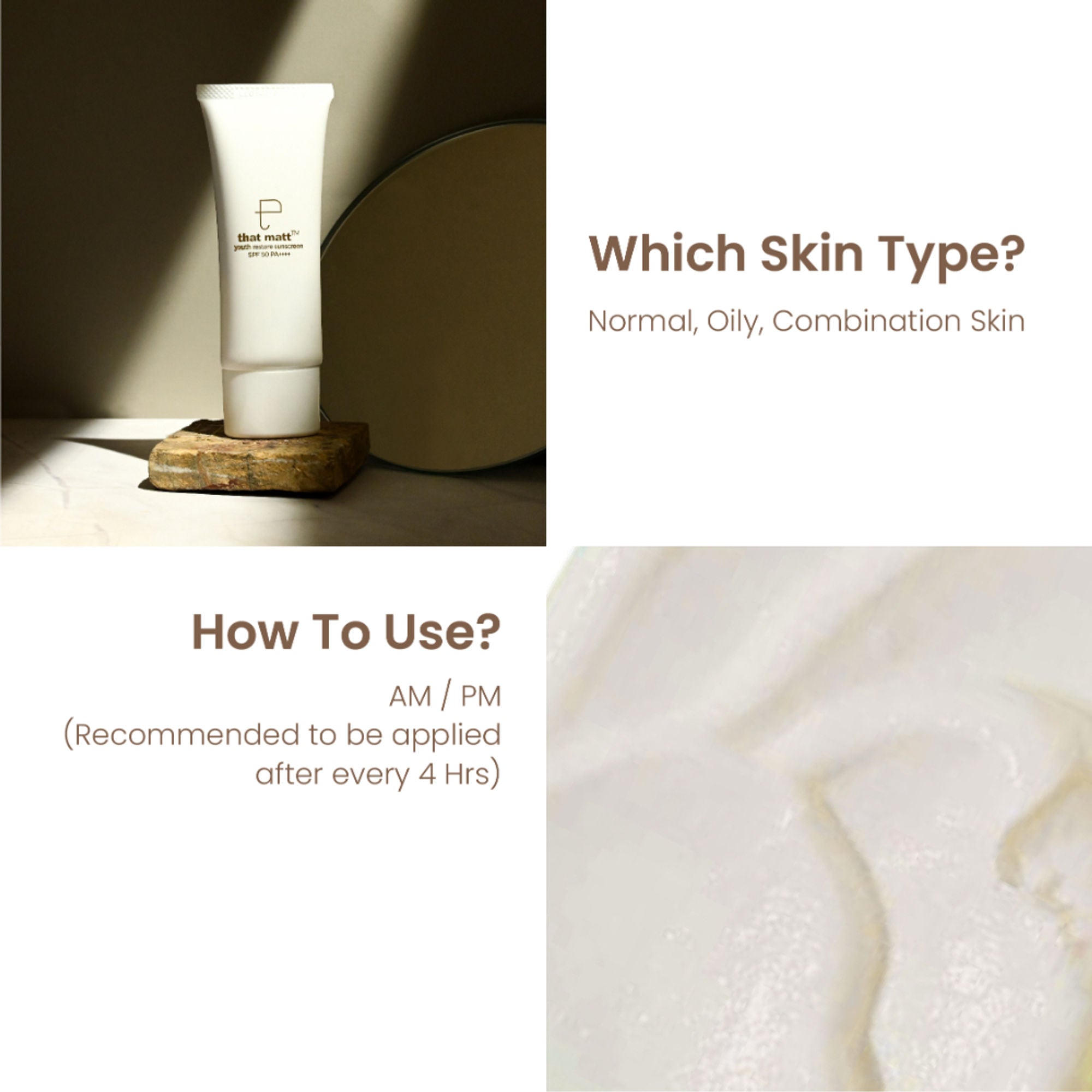 Personal Touch Skincare Thatmatt Hybrid Sunscreen SPF 50++++ With Patented Technology For Normal To Oily Skin - Distacart