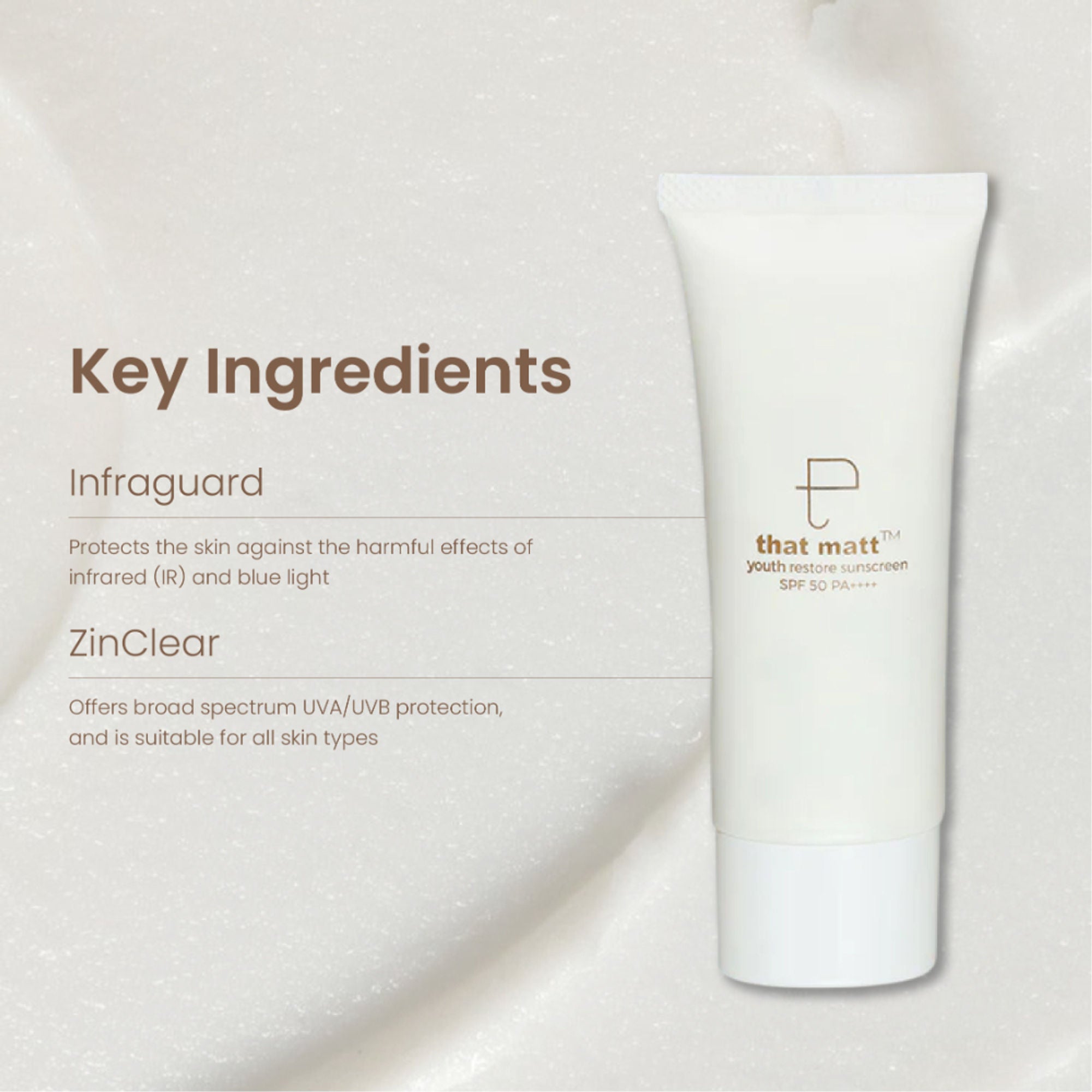 Personal Touch Skincare Thatmatt Hybrid Sunscreen SPF 50++++ With Patented Technology For Normal To Oily Skin - Distacart
