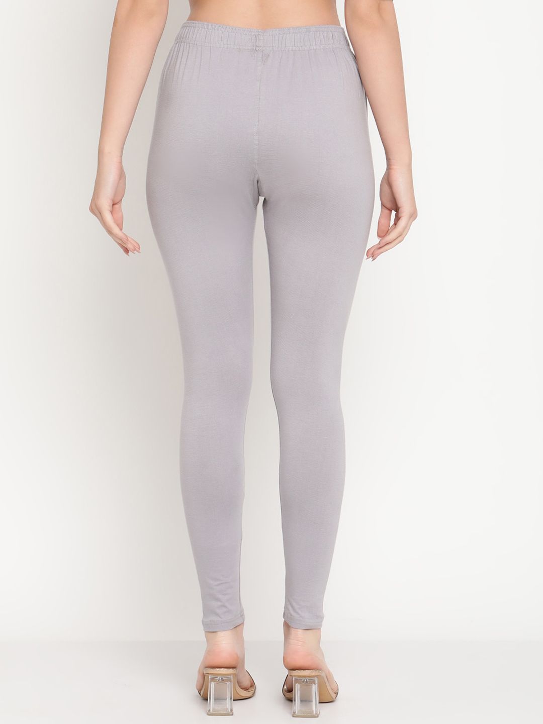 TAG 7 Women Set of 2 Blue & Grey Ankle Length Leggings - Distacart
