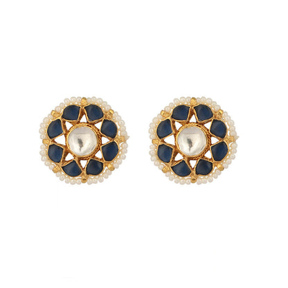 Nuyug 22K Gold Plated Floret Noor Stud Earrings - Distacart