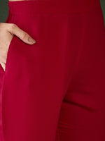 Thumbnail for Sangria Zari Sequence Embroidered Kurta & Trouser With Dupatta
