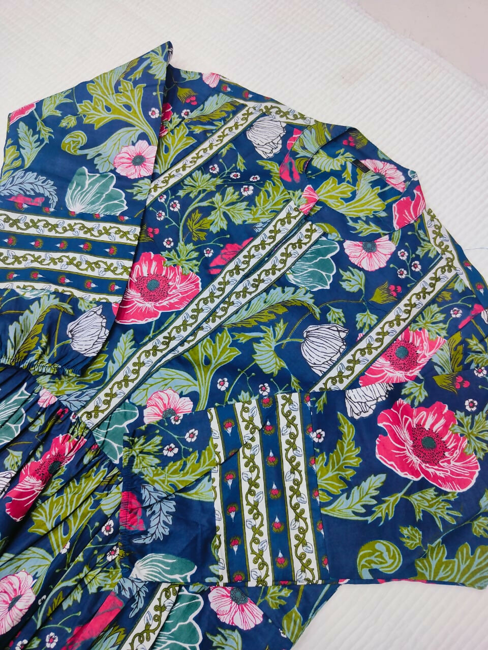 Preksha Creation Cotton Top - Blue - Distacart