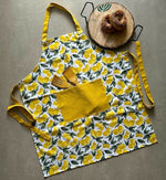 Thumbnail for Oak & Lily 100% Cotton Kitchen Apron-Lemon Yellow - Dista