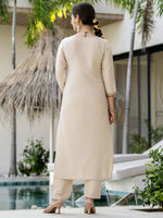 Thumbnail for The52 Women's Beautiful Rayon Fabric Embroidery Work Straight Kurta Pant and Dupatta Set - Distacart